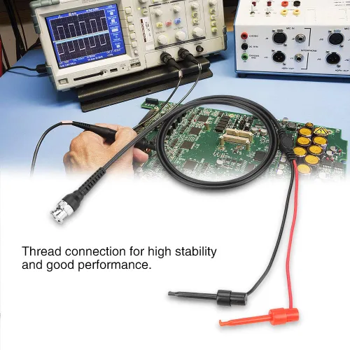 Vista 3 de Oumefar BNC a prueba dual de prueba de gancho de émbolo Prueba de máquina coaxial de la máquina de prueba de cable coaxial Sonda conduce BNC Cable