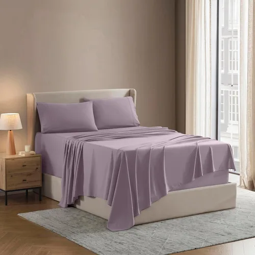 Vista 12 de Nestl - Juego de sábanas tamaño individual, sábanas de cama, color blanco, bolsillo profundo de 3 piezas 01-Blanco
