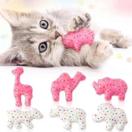 Vista 17 de MALLMALL6 Juguetes de Pepinillo y Hierba Gatera para Gatos - 5 Piezas Juguetes Interactivos de Pepinillo y Catmint para Gatos