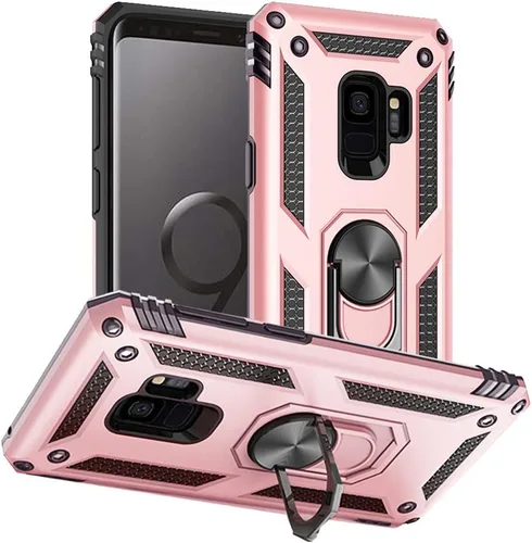 Vista 17 de Yiakeng Funda para Samsung Galaxy S8, Samsung S8, funda protectora de grado militar con anillo para Samsung Galaxy S8 (verde militar)