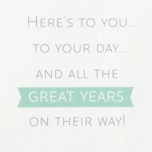 Vista 3 de Hallmark Paper Wonder Pop Up - Tarjeta de cumpleaños número 40 (Here's to You)