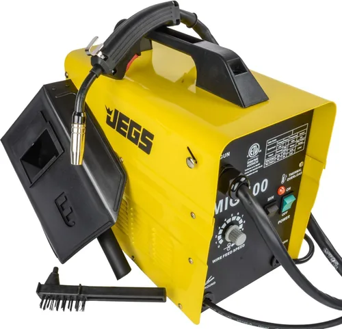 Vista 4 de JEGS MIG 100 - Soldador sin gas 110 V CA 20 amperios de corriente de entrada Incluye máscara de mano, cepillo de alambre, antorcha