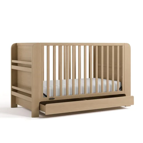 Graco Read-with-Me 4-in-1 Convertible Crib with Drawer - GREENGUARD Gold Certified Converts to Toddler Bed, Daybed, and Functional Bookshelves