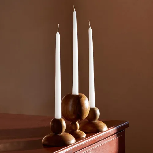 Vista 5 de Simply Soson Velas cónicas blancas de 10 pulgadas, juego de 30 velas altas, sin goteo, a granel