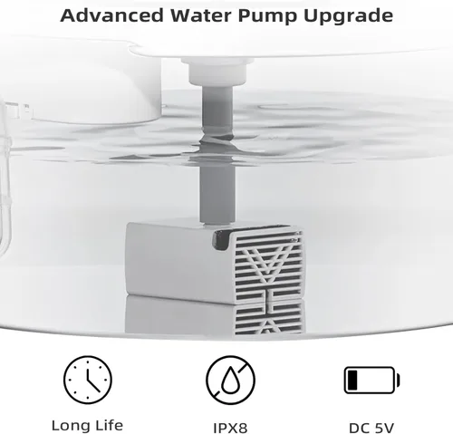 Vista 4 de JY-830 Bomba de agua sumergible universal para fuentes de mascotas Ultra silenciosa IPX8 impermeable Fácil de limpiar e instalar Baja