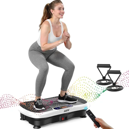 Vista 10 de AXV Vibration Plate Fitness Platform Exercise Machine Vibrating Shaking Full Body Shaker Workout Vibrate Stand Shake Board Sport for Weight Loss Fat