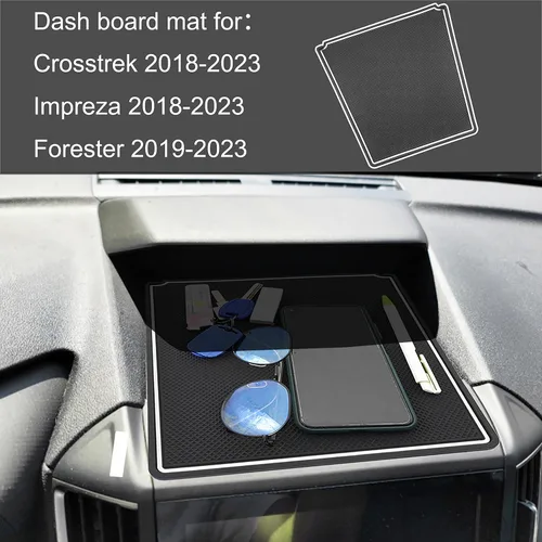 Vista 7 de SENSHINE Tapete para cubierta de salpicadero para Subaru Forester 2019-2023 2024 Subaru Crosstrek Impreza 2018-2023 Interior Dash Almohadilla