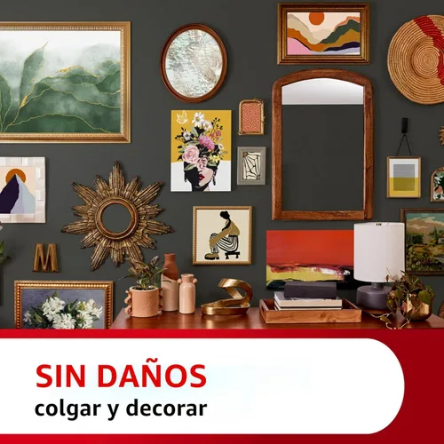 Vista 6 de Command - Colgadores de cuadros de dientes de sierra, 4 colgadores de marco y 8 tiras Command, marcos de dientes de sierra para colgar sin daños