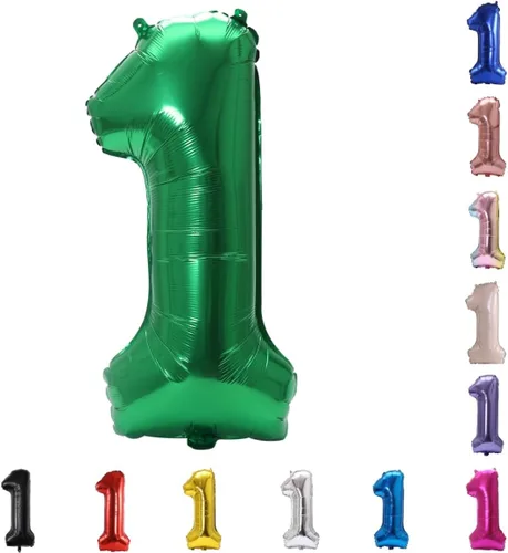 Vista 76 de YPSelected Globo de aluminio grande de 32 pulgadas con número de helio, cumpleaños, boda, fiesta, 0-9 (azul bebé, 0)