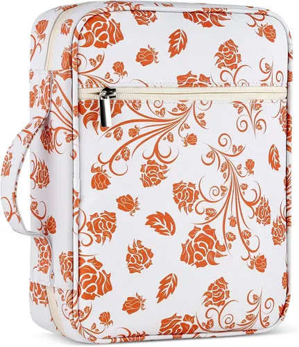 Vista 21 de GERMUN Funda para Biblia con Asa Duradera, Estuche de Transporte para Libros Bolsa de Iglesia para Biblia, Protectora con Bolsillo con Cremallera