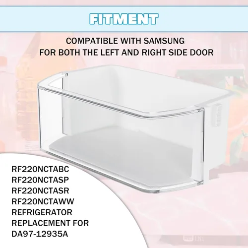 Vista 2 de Kojem DA97-12935A - Estante de repuesto para puerta de refrigerador compatible con Samsung RF220NCTABC RF220NCTASP RF220NCTASR RF220NCTAWW
