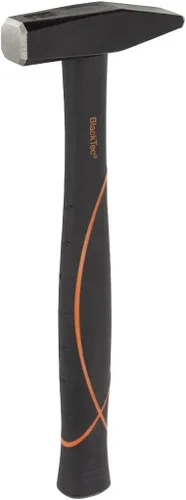 Picard Martillo remachador BlackTec, patrón alemán, cruz Peen, cabeza de acero de aleación, recubrimiento en polvo negro, baja vibración, mango de