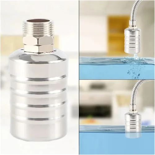 Vista 3 de Water Level Control Float Valve Stainless Steel Floating Ball Automatic 1/2 3/4 Tank Tower Shutoff Valve(1/2",Upper Inlet)