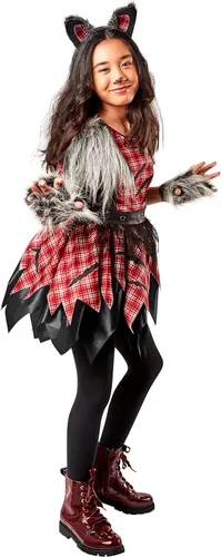 Vista 2 de Rubie's Vestido de disfraz de hombre lobo foro para niña, como se muestra, talla L
