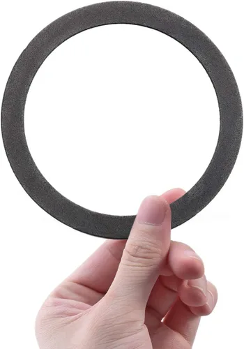 Vista 2 de KONE Anillo de sellado de junta de colador, paquete de 2 arandelas grises de espuma para drenaje de fregadero de cocina de 3-1/2 pulgadas, sin