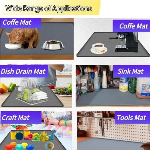 Vista 8 de Tapete protector superior para secadora, cubierta de silicona para secadora de la parte superior, 25 x 19 pulgadas, impermeable, antideslizante