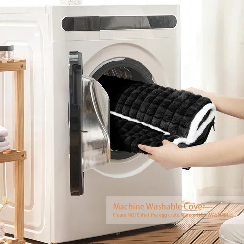 Vista 4 de Cama ortopédica para perros de tamaño mediano con almohada de 30 x 20 pulgadas, impermeable, suave, cómoda, de espuma para mascotas, con funda