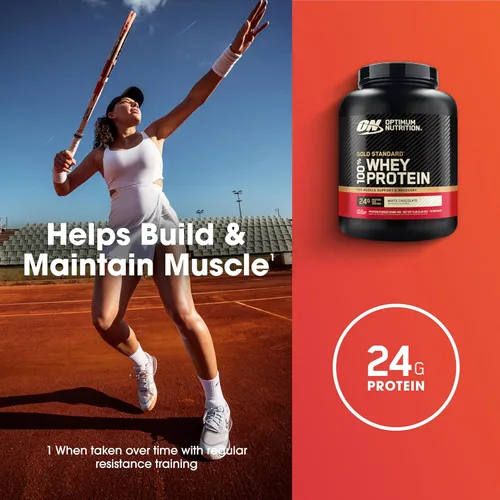 Vista 4 de Optimum Nutrition Estándar dorado 100% Proteína de Suero de Leche en Polvo, Pie de lima, 1.8 Libra