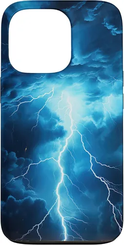 Vista 10 de Cool Blue Lightning Bolt Storm Wild Nature Sky Graphic Art Case for iPhone 17