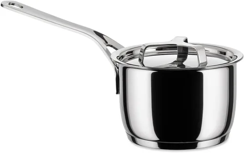 A Di Alessi,AJM105/14 "Ollas y sartenes", cacerola en acero inoxidable 18/10 pulido con espejo, 1 cuarto de galón 16 oz