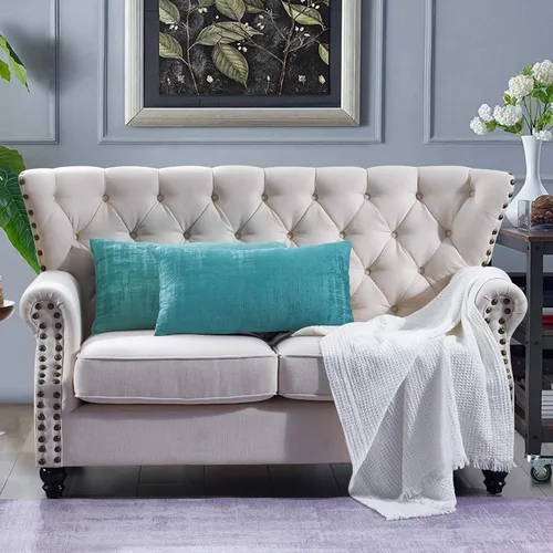 Vista 28 de Home Soft Things Juego de 2 fundas de almohada de terciopelo texturizado, 14 x 26 pulgadas, color verde azulado profundo, fundas decorativas