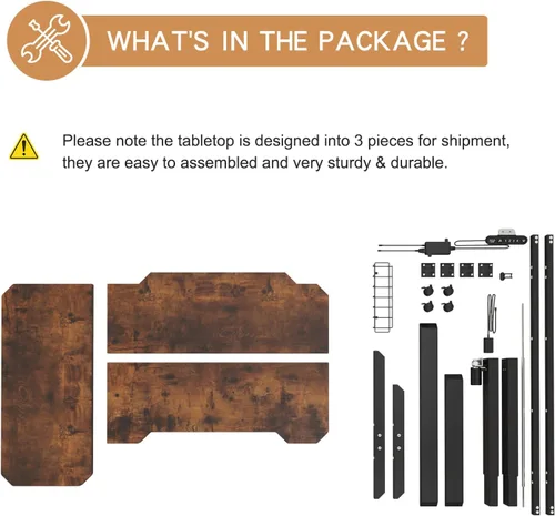 Vista 20 de Escritorio de pie de altura ajustable, 55 x 24 pulgadas, mesa de escritorio de pie para oficina en casa, escritorio de computadora de oficina