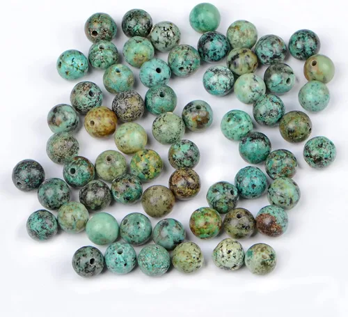 Vista 3 de Bymitel - 210 cuentas de cristal natural, piedras preciosas redondas energéticas y curativas sueltas con cordón elástico para hacer joyas, pulseras