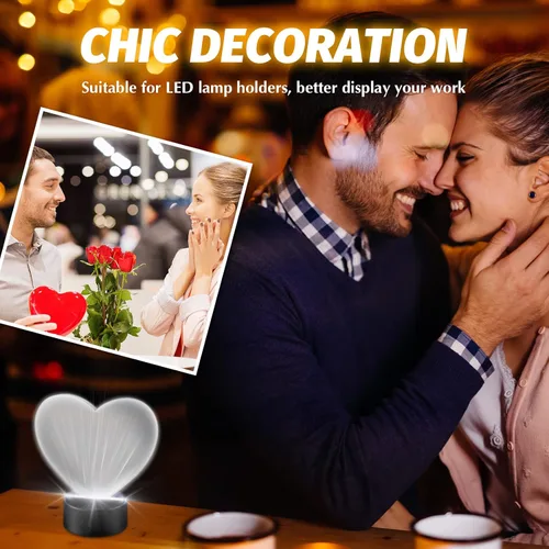 Vista 5 de 6 piezas de lámina acrílica transparente de 2 mm de espesor con película LED para base de luz LED, pantalla transparente con película protectora