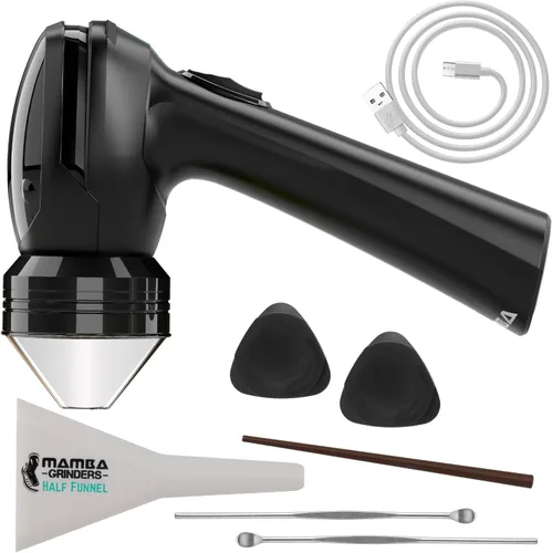 Vista 10 de Mamba Lite 0.75g Negro Molinillo Eléctrico de Hierbas USB de Cabeza de Plástico Completamente. Pequeña Máquina Herbal Portátil y Molinillo