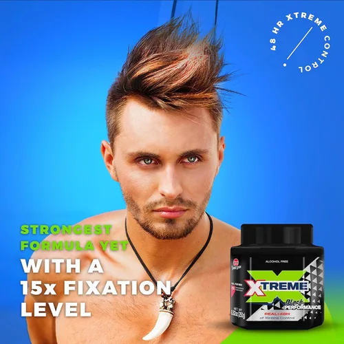 Vista 8 de Xtreme Gel para el cabello Performance Black Styling con aloe vera, tarro de 8.82 onzas (paquete de 12)