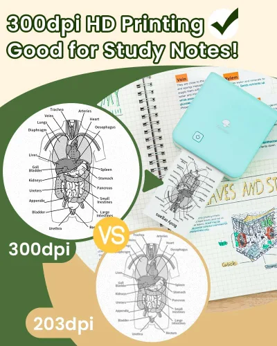 Vista 2 de Phomemo Mini impresora de calcomanías - Imprimir Pod 300 ppp M02 Pro Mini Maker Impresora térmica Bluetooth de bolsillo para impresión fotográfica