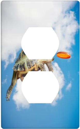 Vista 74 de Baby Turtle - Cubierta decorativa de pared para interruptor de luz de palanca de 1 banda, lindas tortugas subacuáticas, placa frontal eléctrica