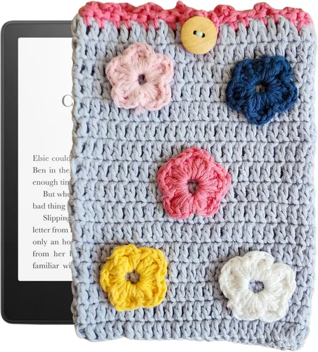 Vista 10 de Funda para Kindle tejida a mano, compatible con todos los modelos 5.5"- 7" (excepto Scribe), accesorios Kindle hechos a mano para mujeres, funda