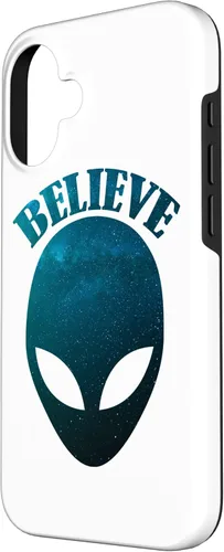 Vista 2 de iPhone 16 Alien - UFO Aliens Believe Galaxy Case