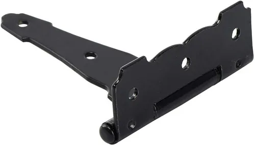 Vista 8 de HOME MASTER HARDWARE Bisagra decorativa de 4 pulgadas para puerta de almacenamiento, bisagra para puerta de almacenamiento, bisagras en T con Negro