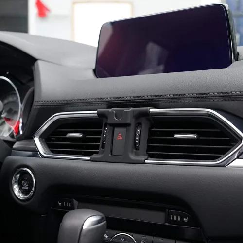 Vista 6 de Beerte Soporte para teléfono compatible con Mazda CX-5 2017 2018 2019 2020 2021, ventilación de aire ajustable, soporte de teléfono celular