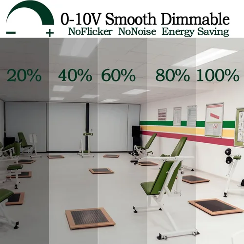 Vista 3 de Luz LED Troffer de 2 x 4 pies, 36 W/42 W/50 W, 3500 K/4000 K/5000 K sintonizable, luz LED de panel plano con 0-10 V regulable 120-277 V, ETL y DLC