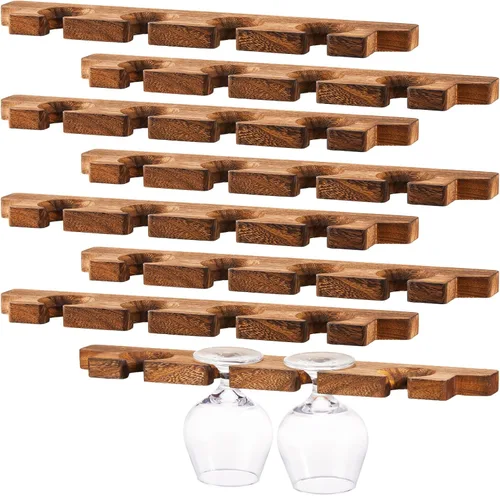 Vista 7 de Ripeng - Soporte para copas de madera, 4 unidades, color madera