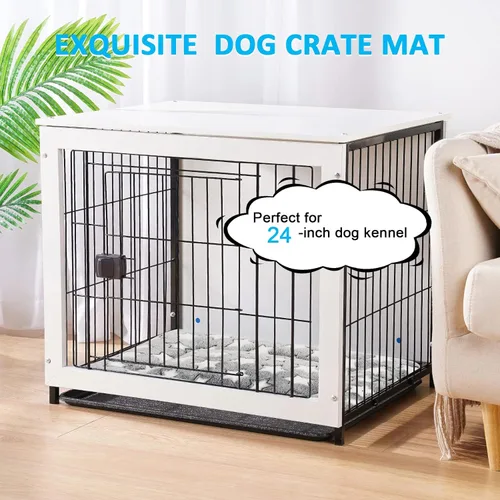 Vista 5 de Tapete de cama para perro, reversible, para perros medianos y pequeños, portátil y suave, lavable a máquina, para perrera de 24 pulgadas