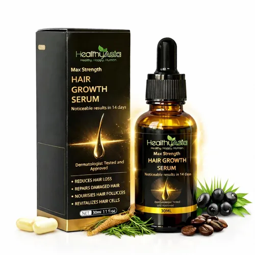 Black Label Max Strength - Suero para el crecimiento del cabello, reduce la pérdida de cabello, nutre las hebras del cabello, 1.0 fl oz/1.0 onzas