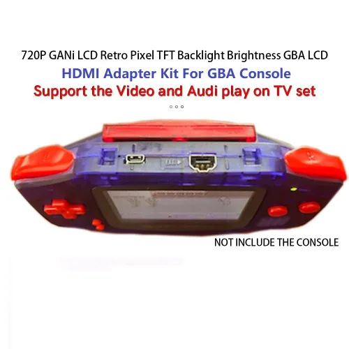 Vista 3 de HISPEEDIDO NDSI GANi LCD Screen Replacements Kits, Backlit Display HDMI Converter Adapter Accessories Sets Compatible with GBA Game Boy Advance