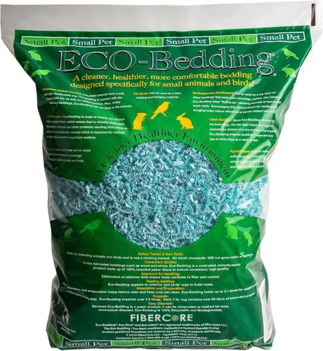 Vista 2 de ECO BEDDING Ropa de cama de papel 99% libre de polvo para mascotas pequeñas y pájaros, azul, 1.5 libras (se expande a 30 L)