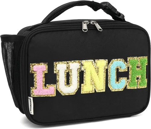 Vista 27 de Flowfly - Lonchera para niños, bolsa escolar aislada duradera con correa de hombro y soporte para botellas, minihielera térmica resistente al agua