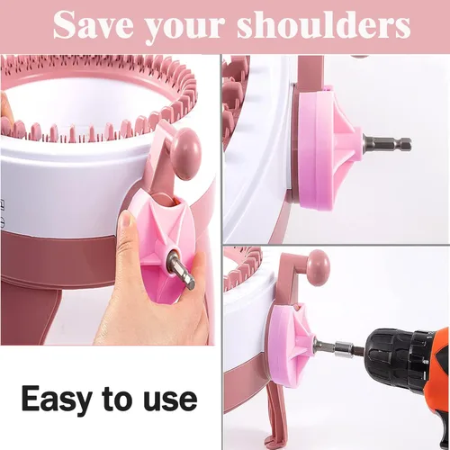 Vista 5 de AZANU Juego de 32 piezas de accesorios para máquina de tejer Sentro 40/48, varias herramientas de repuesto para telar de tejer redondas, incluyen