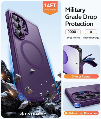 Vista 1288 de FNTCASE Funda para Motorola Moto G-Stylus-5G-2025: Funda magnética translúcida mate a prueba de golpes para Moto G Stylus 2026, funda protectora