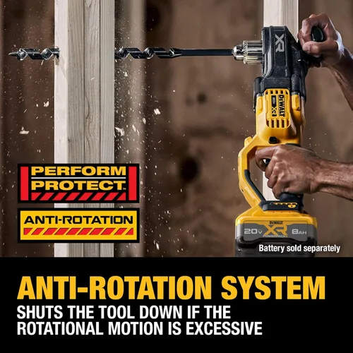 Vista 7 de DEWALT 20 V MAX* XR Taladro inalámbrico sin escobillas compacto de 1/2 pulg. para pernos y viguetas (solo herramienta) (DCD446B)