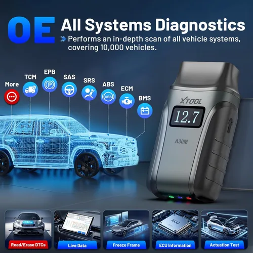 Vista 6 de Herramienta de diagnóstico del escáner OBD2 XTOOL Anyscan A30M V2.0, herramienta de escaneo bidireccional inalámbrico 2026 con actualizaciones