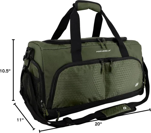 Vista 9 de Ultimate Gym Bag 2.0 La bolsa de lona duradera diseñada por Crowdsource con 10 compartimentos óptimos que incluyen bolsa resistente al agua