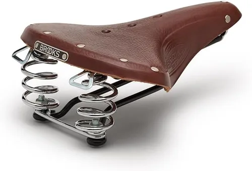 Vista 9 de Brooks England B67, Leather Bike Saddle with Suspension Springs