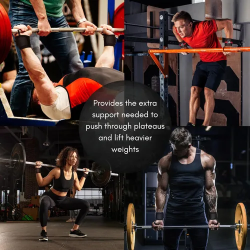 Vista 5 de EVMT Premium Wrist Wraps for Weightlifting Durable Lifting Straps for Enhanced Wrist Support Perfect for Strength Training, Gym Workouts &